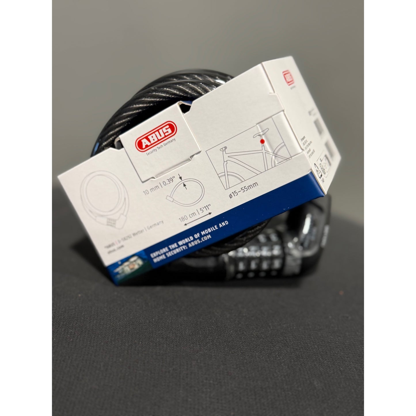 ABUS Coil Lock COMBO NUMERO 5510C 180cm