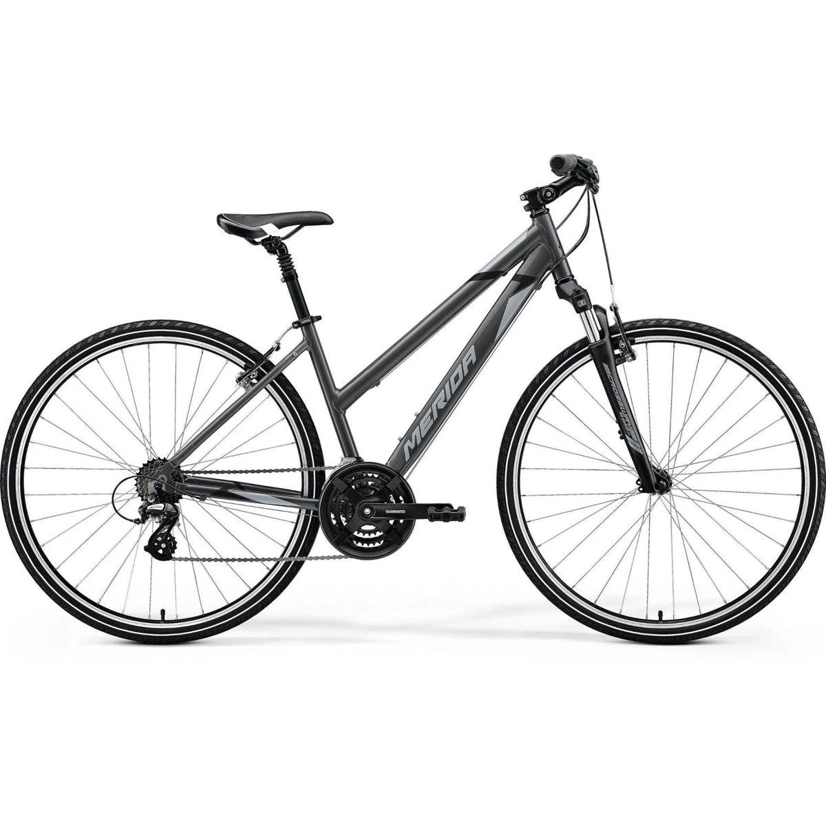 MERIDA Crossway 10 V Hybrid Bike Silk Anthracite/Grey/Black