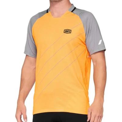 100% Celium Short Sleeve Jersey Orange Grey