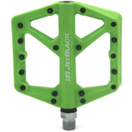 JET BLACK Thermolite MTB Pedals Sealed Bearings Cromo Axle