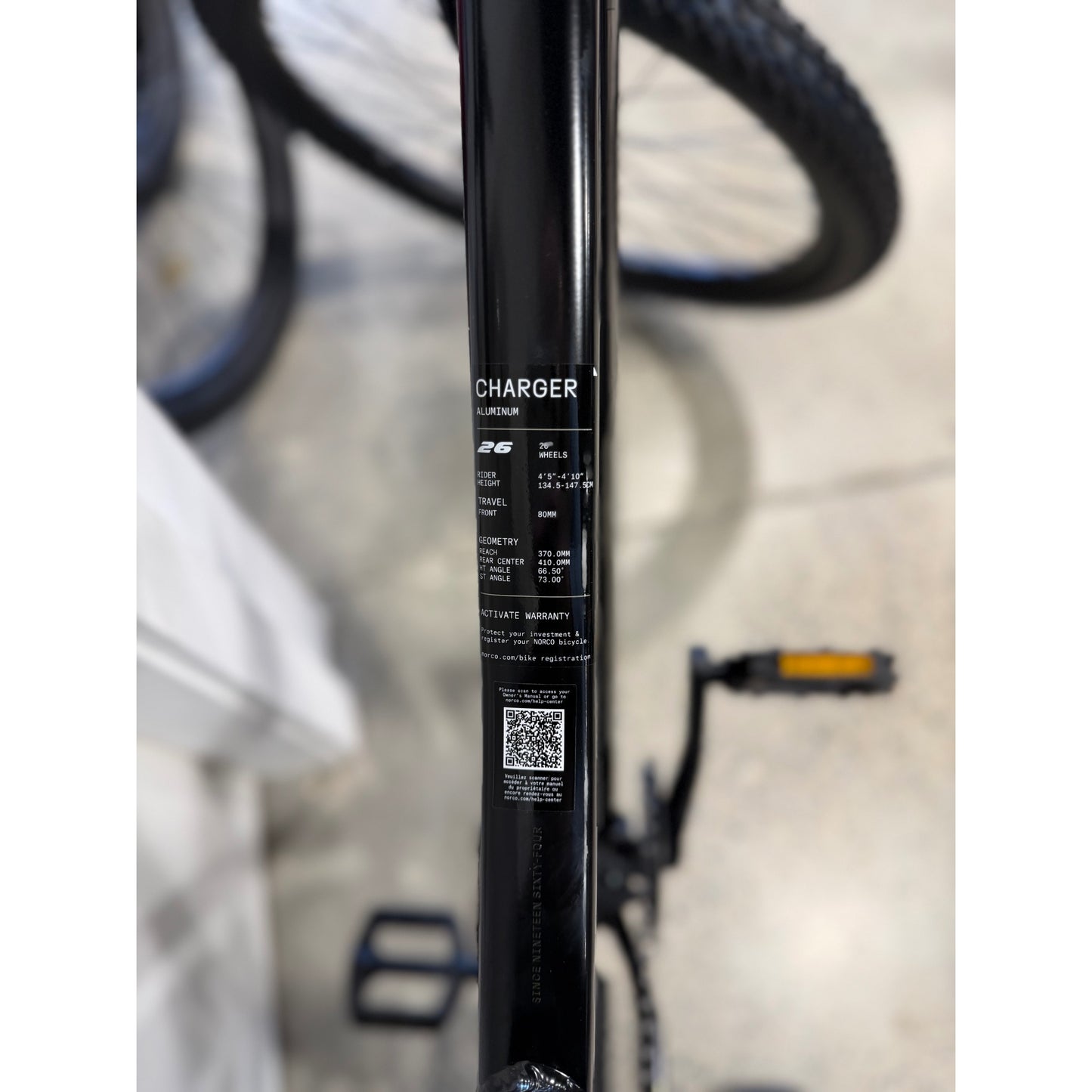 NORCO 2026 Charger Youth 26 Bike Black