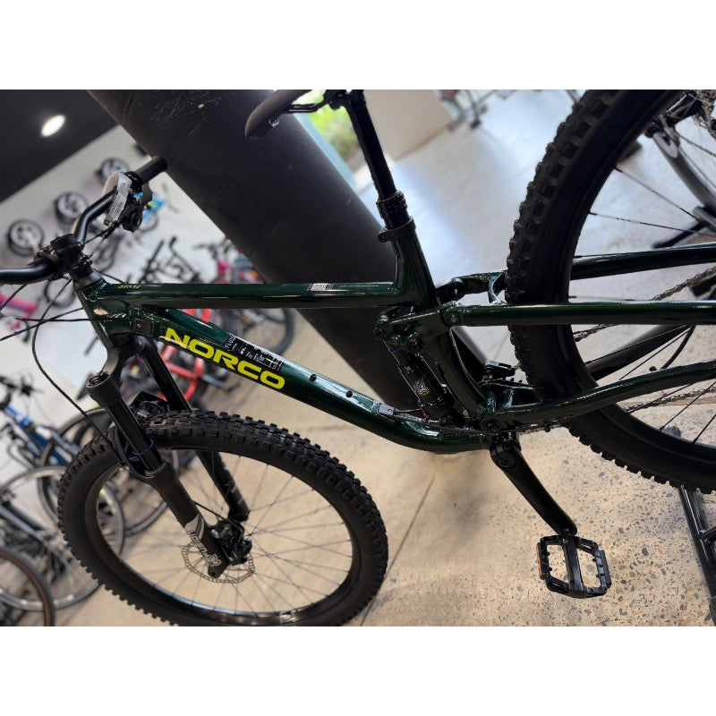 NORCO 2026 Fluid FS Youth 27.5 Bike Dark Metallic Green - PRE ORDER