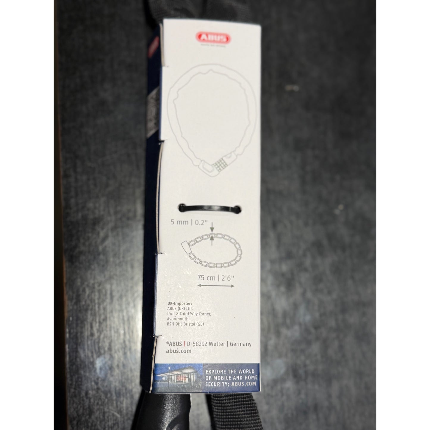 ABUS Chain lock Combo 5805 75cm