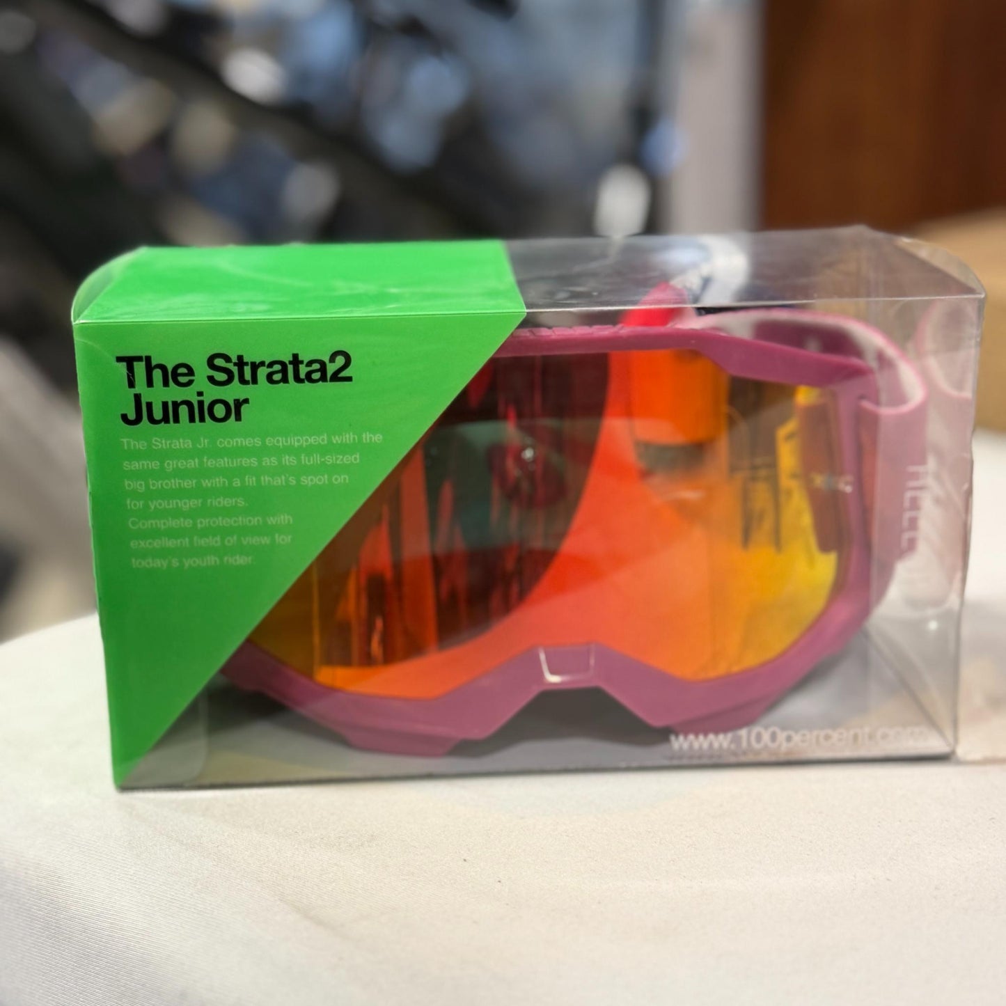 100% Strata 2 Youth Goggle Red Mirror Fletcher