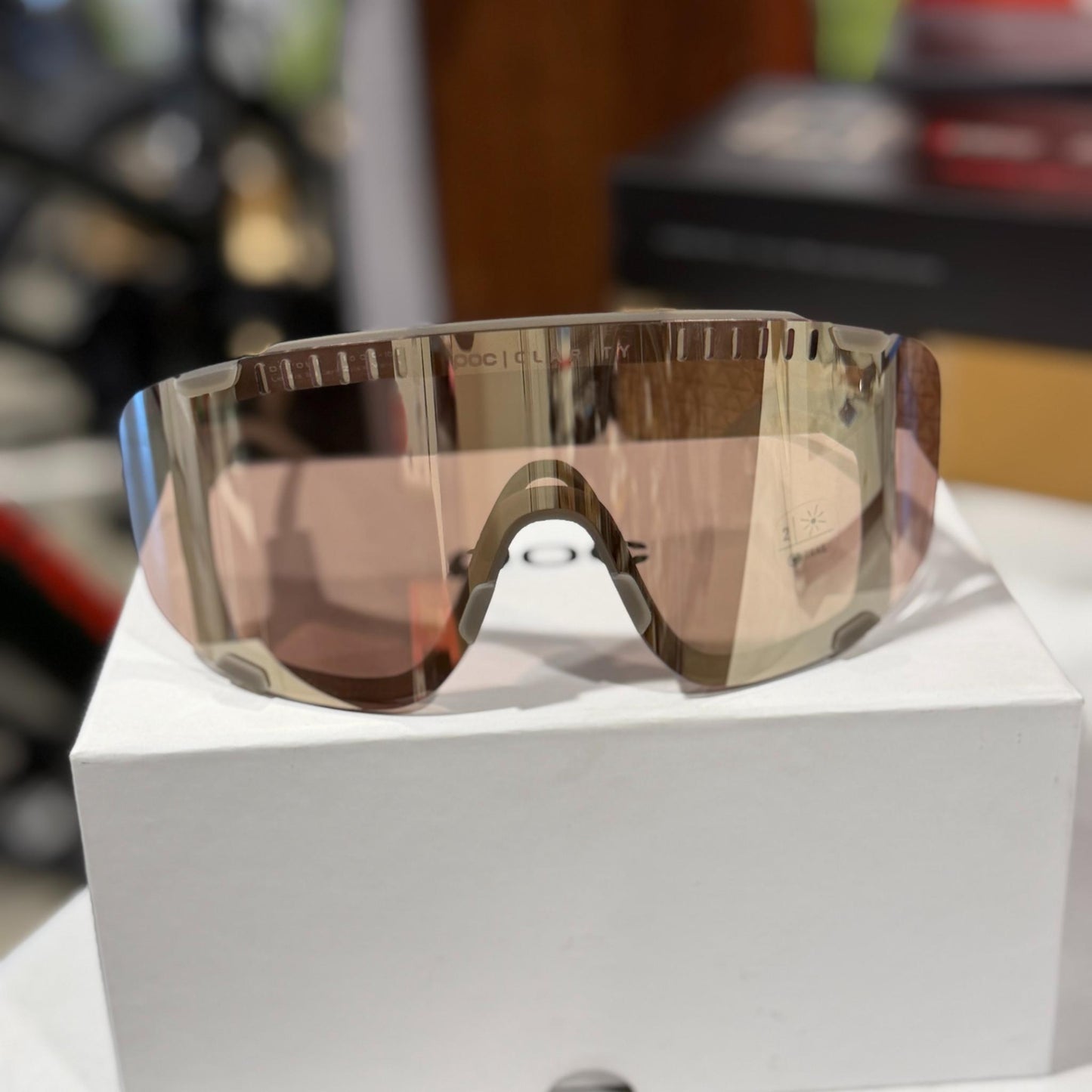 POC Devour Sunglasses Moonstone Grey With Brown Silver Mirror Lens