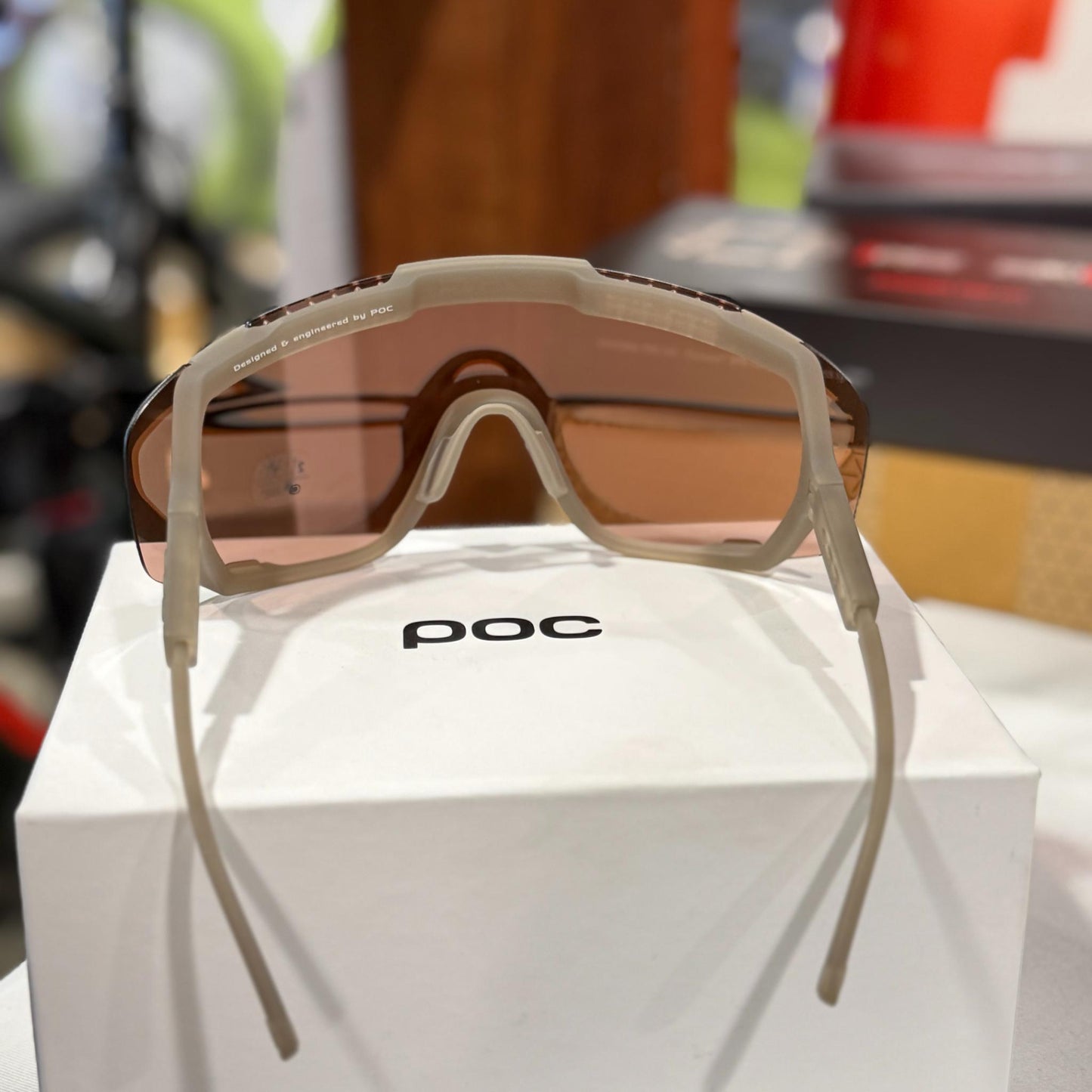 POC Devour Sunglasses Moonstone Grey With Brown Silver Mirror Lens