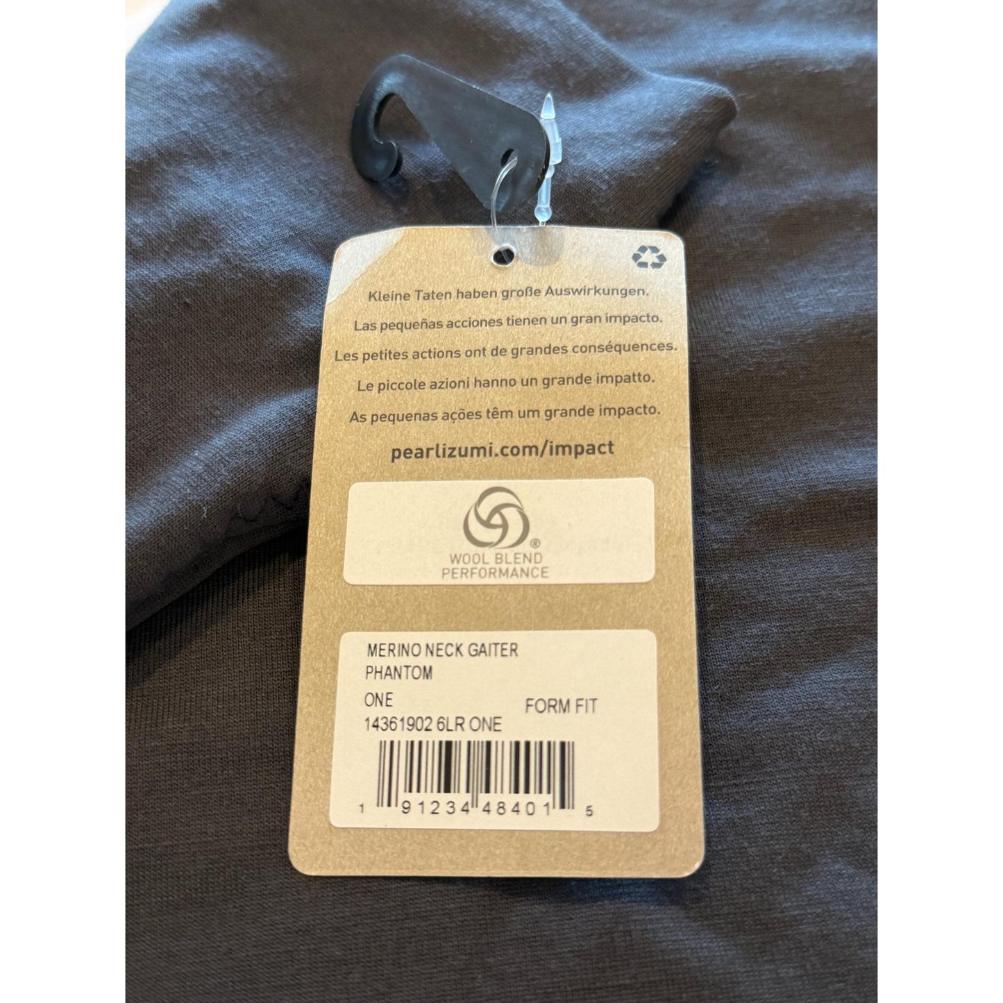 PEARL IZUMI Merino Wool Blend Neck Gaiter Phantom