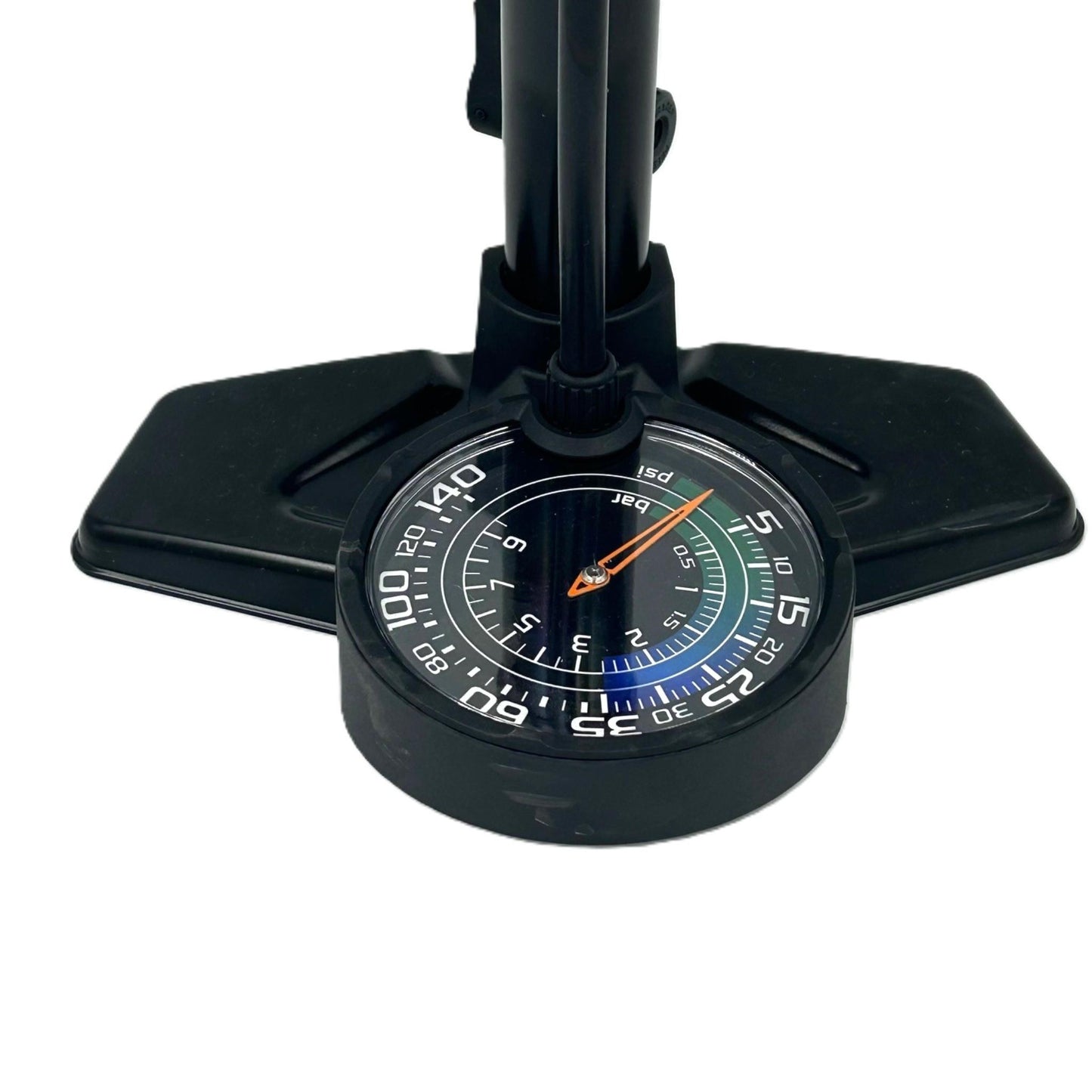 JET BLACK Biggest Fella 2.0 Dual Gauge Floor Pump
