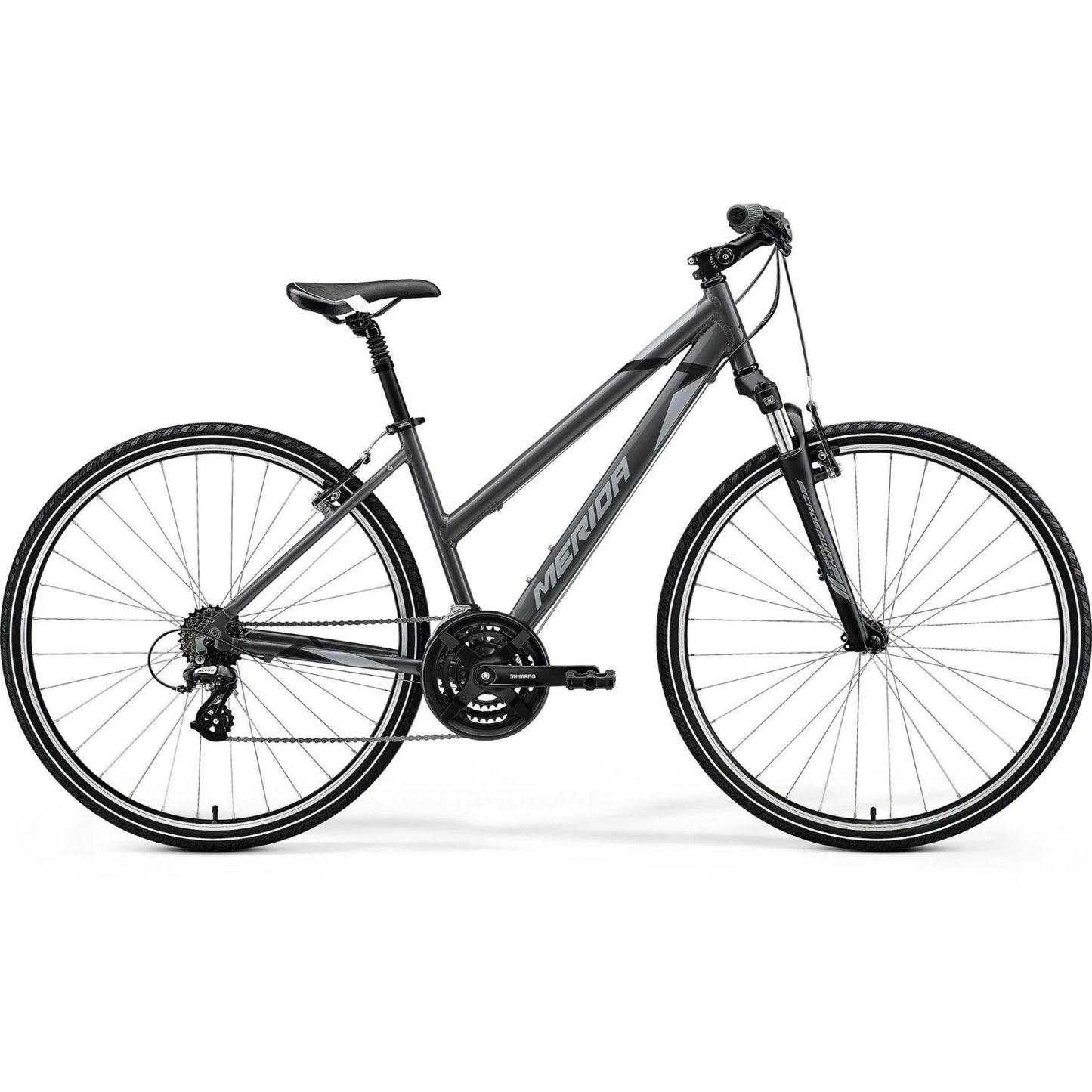 MERIDA Crossway 10 V Hybrid Bike Silk Anthracite/Grey/Black
