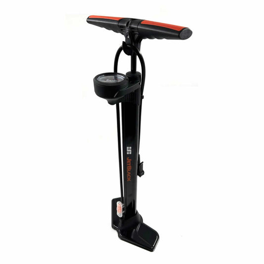 JET BLACK Good Fella 2.0 Top Mounted Gauge Steel Floor Pump With Smart Head