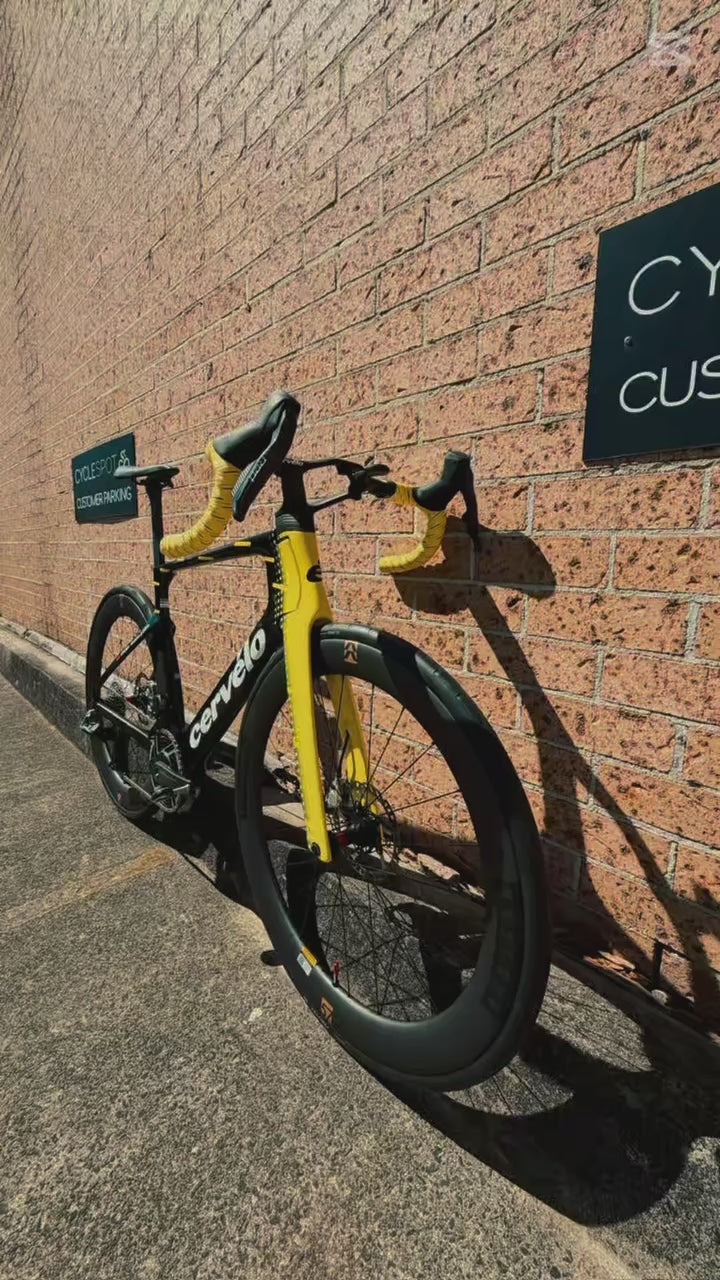 Load video: Custom Cervélo S5 build in the workshop at Cycle Spot, Mona Vale