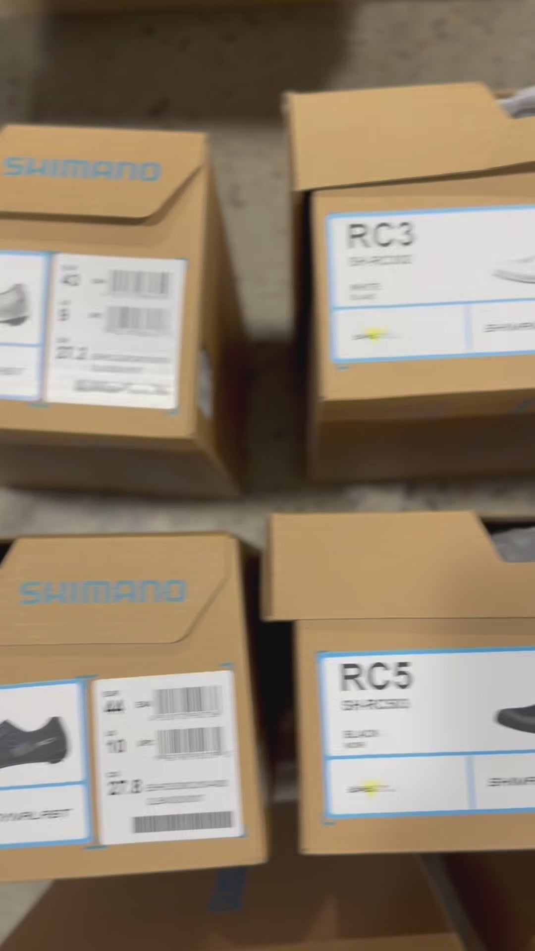 Load video: Unpacking a top up of Shimano Cycling Shoes